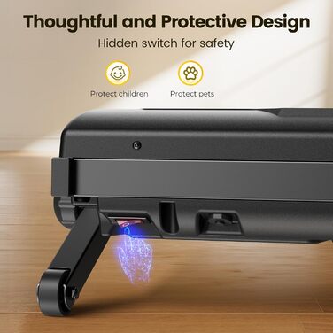 Walking Pad: Тиха бігова доріжка 3-в-1 з регулюванням нахилу до 12%, швидкість до 6 км/год, вантажопідйомність 120 кг, LED-дисплей та пульт керування. Ідеально для дому та офісу (Чорний)