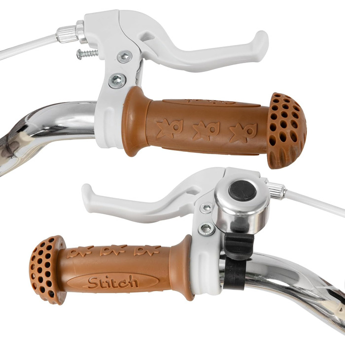 Дитяче велосипед Stitch 16 дюймів рожевий з кошиком та підставкою (3-11 років)