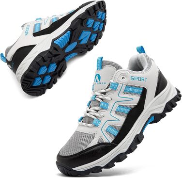 Черевики для туризму та хайкінгу: чоловічі та жіночі, легкі, дихаючі, 41 EU, бежево-блакитні