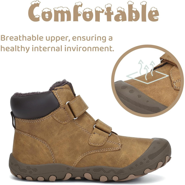 Дитячі зимові черевики Mishansha: теплі, з підкладкою, для дівчаток та хлопчиків, розмір 24-38, темно-коричневі