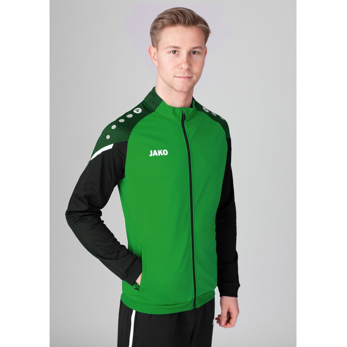 Спортивна куртка JAKO Performance чоловіча, поліестер, колір Soft Green/Чорний, розмір S