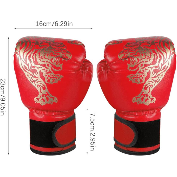 Дитячі боксерські рукавички для тренувань та спарингу, 6 oz, червоні