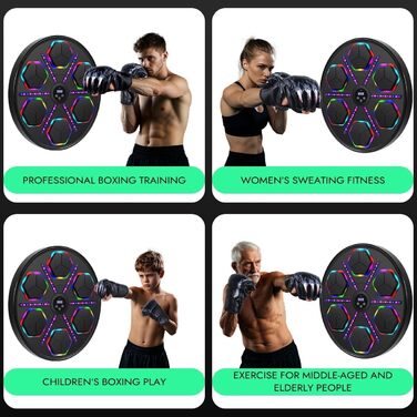 Музична бокс-машина Oamger з LED-підсвіткою та Bluetooth, 9 режимів швидкості, для дітей та дорослих