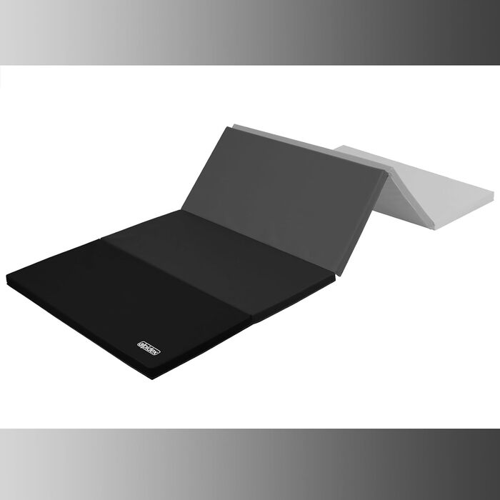 Складаний гімнастичний мат ALPIDEX 185x78x3,2 см, м'який спортивний мат для дому, для дітей і дорослих, сірий