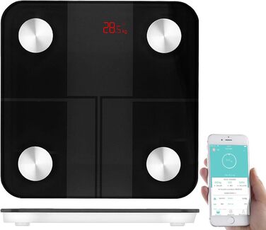 Вага для тіла Newgen Medicals 14-в-1 з аналізом складу тіла, Bluetooth, App, розпізнавання користувача (для ванної кімнати, для літніх людей)