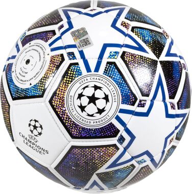 М'яч футбольний UEFA Champions League офіційний біло-синьо-зелений