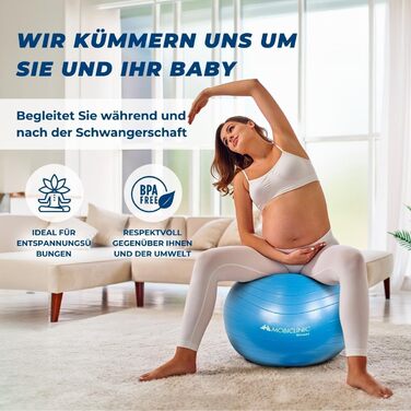 Фітнес-м'яч Mobiclinic Gymnastikball 58 см, синій - для тренувань, з насосом