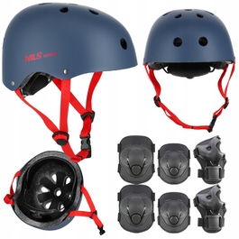 Дитячий велосипедний шолом з регулюванням та комплект захисту для скейтбордингу, розмір XS