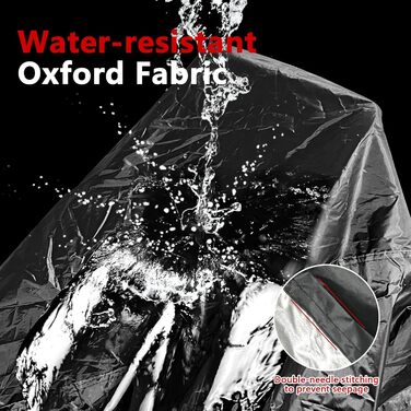 Водонепроникна захисна накидка для мотоцикла Motorrad, 210D, UV-захист, зимова, чорна, XXL (245x105x125 см)