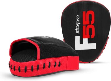 Starpro F55 Преміум боксерські рукавички-пратки для реалістичного та ефективного тренування - чорно-червоні, для боксу та кікбоксингу