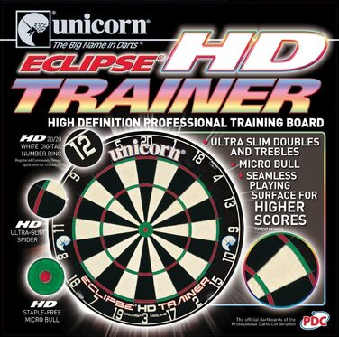 Дартборд Unicorn Eclipse HD Trainer з щетини для тренувань