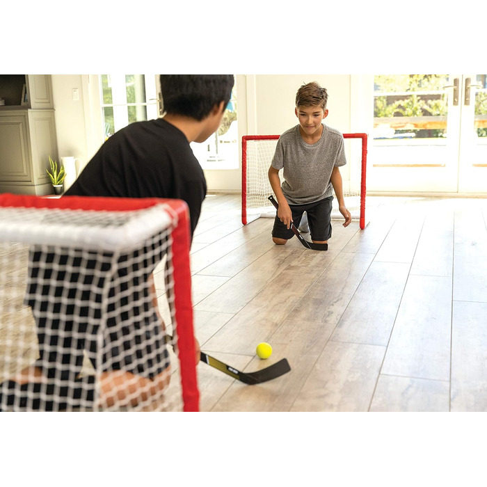SKLZ Pro Mini Хоккейний Набір: 2 ворота, 2 ключки, 1 м'яч, червоний, компактний розмір
