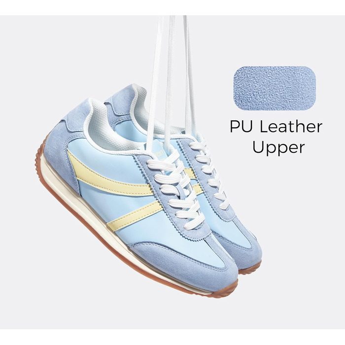 Жіночі ретро-кросівки LUCKY STEP: зручні повсякденні черевики 39 EU, синьо-жовті, з протиковзкою підошвою та дихаючою підкладкою