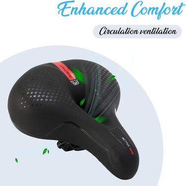 Комфортне велосипедне сідло BWBIKE з широким сидінням, амортизуючою піною Memory Foam та водонепроникним шкіряним покриттям (Рожевий)