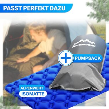 Спальний мішок Alpenwert Літній Ультралегкий (15x27 см) - Водовідштовхувальний, YKK блискавка, захист від холоду, для кемпінгу та фестивалів, темно-синій/сірий
