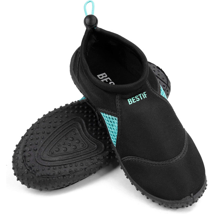 Чоботи для плавання з неопрену | Водні черевики для чоловіків та жінок | Легкі та зручні | Чорний, блакитний, розмір 36-45