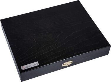 Преміум шаховий набір Square Pro Nr.5 Wenge LUX — дерев'яна дошка, фігури Staunton 5, коробка