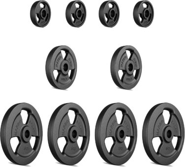 Набір чавунних дисків Marbo Sport Tri-Grip для штанги, Ø31 мм, 4×5 кг, 2×2,5 кг, 4×1 кг