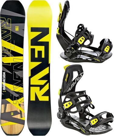Сноуборд-сет Raven: сноуборд Barracuda Carbon Lime + кріплення Fastec FT360 (157 см) + кріплення FT360 Lemon XL