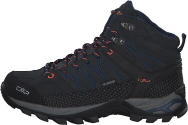 Чоловічі трекінгові черевики CMP Rigel Mid Wp, синьо-помаранчеві, 42 EU