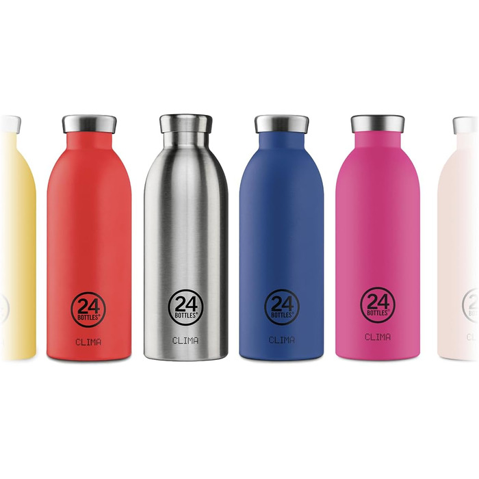 Термобутилка 24Bottles Clima з нержавіючої сталі, герметична, 330/500/850 мл, екологічна, зберігає тепло до 12 годин і холод до 24 годин
