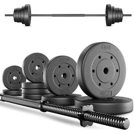 Набір штанги TREX SPORT 28 кг з грифом 150 см і 12 дисками
