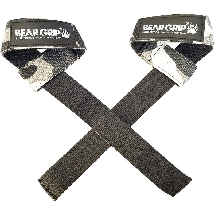 Преміум ремені для тяги BEAR GRIP Dual Ply, Elite Edition, камуфляж