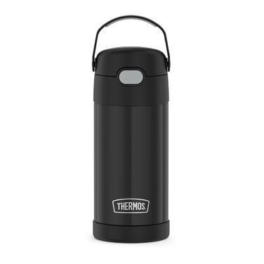 Дитяча термопляшка Thermos Funtainer зі сталі з трубочкою, вакуумна ізоляція, 355 мл, чорна