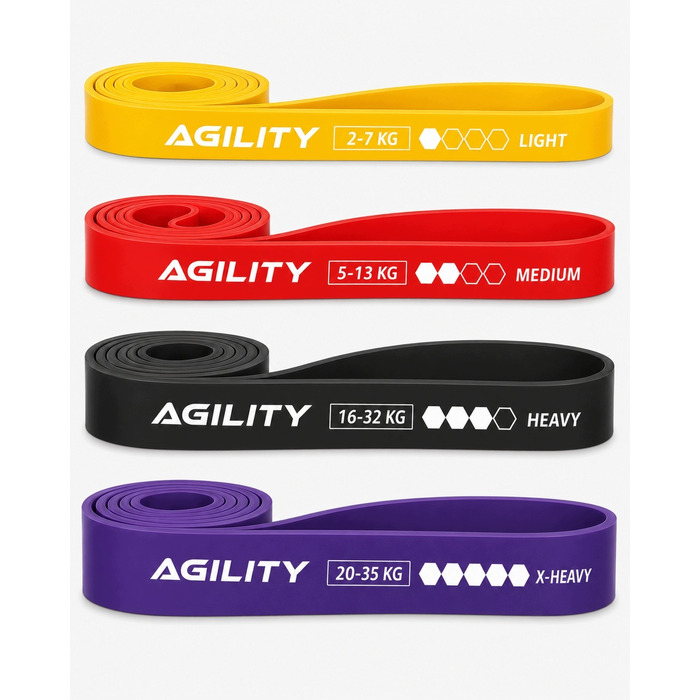 Набір фітнес-резисторів для силових тренувань та розтяжки Agility 9в1
