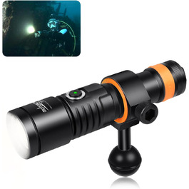 ORCATORCH D530V: Підводний прожектор з регулюванням, 1200 люмен, IP68, 150м, 140° кут огляду, чорний