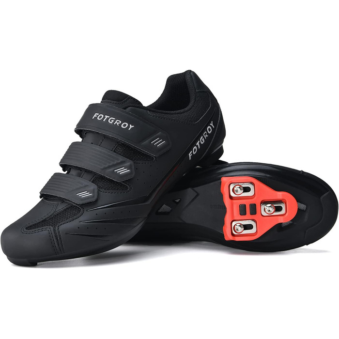 Велосипедні шкарпетки для жінок, шосейні велотуфлі з шипами, сумісні з Peloton SPD ARC Look Delta, унісекс велотуфлі для занять на велотренажері та на відкритому повітрі (37 EU, Чорний)