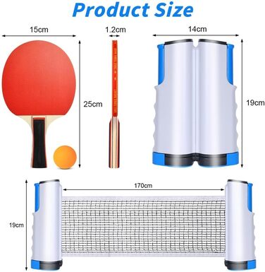 Набір для настільного тенісу Flintronic: 2 ракетки + 3 м'ячі, з сумкою. Підходить для початківців та професіоналів