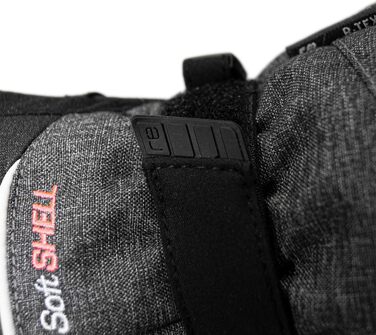 Дитячі гірськолижні рукавички Reusch Softshell, водонепроникні та вітрозахисні, чорно-сіро-рожеві, розмір 5