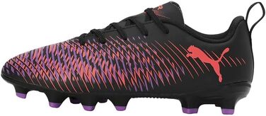 Дитячі футбольні бутси PUMA Future 8 Play FG/AG Jr - чорно-білі з червоними вставками, 38 EU