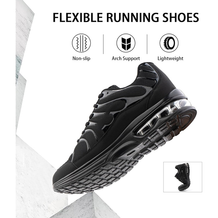 Кросівки для бігу Hitmars: чоловічі та жіночі, спортивні, тенісні, фітнес, бігові. Легкі, чорні, розміри EU 36-48