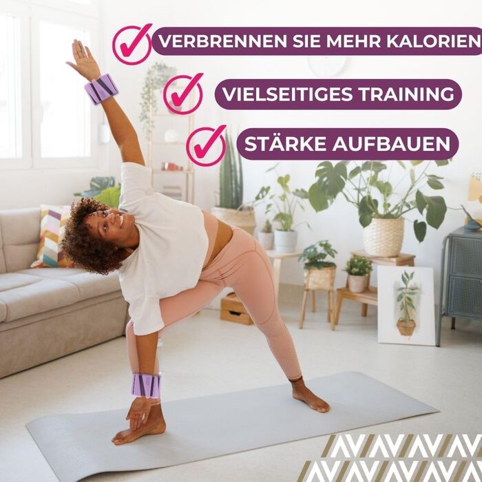 Ваги для рук та ніг Swiss Activa+ для жінок: регульовані ваги для зап'ястя та щиколотки, високоякісне обладнання для гімнастики