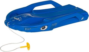 Дитячі сани Rolly Toys Snow Shark, ергономічне сидіння, з мотузкою, для дітей від 3 років, карвінгові, сині