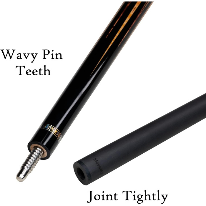 Біліардний кий Moyerely з карбону, 12.5 мм, професійний з чохлом (MF2)