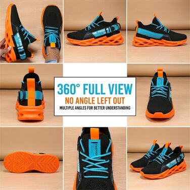 Чоловічі та жіночі спортивні кросівки для бігу Turnschuhe G133 Schwarz Orange. Дихаючі, легкі, з амортизацією для фітнесу та занять спортом.