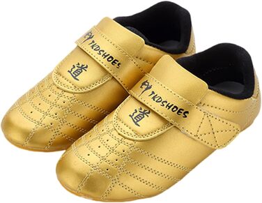 Тай-боксерські кросівки для тай-чі, фітнесу та тренувань, дихаючі, антиковзкі, для початківців, м'яке покриття (33 EU, золоті)