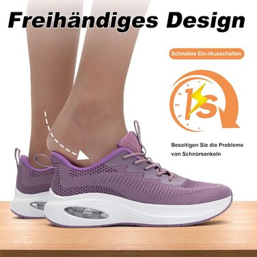 Жіночі кросівки ZYEN для широкої стопи: зручні, дихаючі, для занять спортом та бігу (41 EU, фіолетовий)