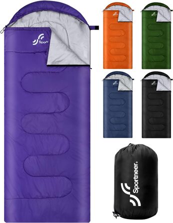 Сплячий мішок Outdoor Sportneer для дорослих та дітей - легкий спальник для кемпінгу, трекінгу та подорожей