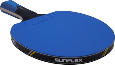 Професійна ракетка для настільного тенісу Sunflex Color COMP B45, ITTF, синя накладка, увігнута ручка