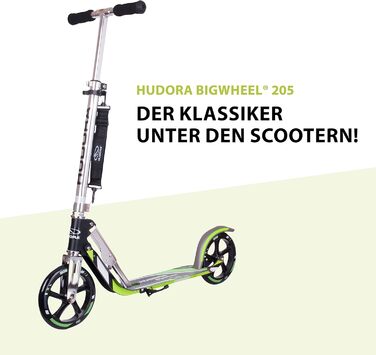 Дитячий самокат HUDORA Little BigWheel, алюмінієвий, для дітей від 3 років, складаний, регульований, великі колеса, до 100 кг