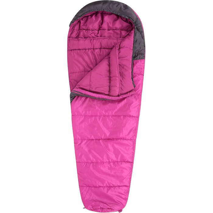 Сплячий мішок Mountain Warehouse Summit 250 - 3/4 сезону, ізольований, мумієподібний, 215 см, для кемпінгу та трекінгу, Fuchsia