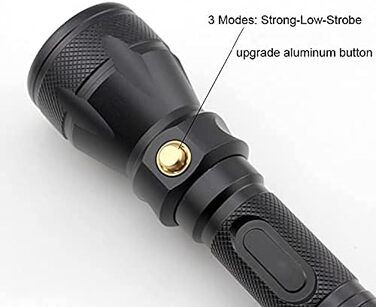 WESLITE Захисна налобний ліхтар для дайвінгу, LED налобний ліхтар 1800 Люмен, водонепроникний (IPX-8) для підводного плавання, 4 режими, 100м глибина, з акумулятором та зарядним пристроєм