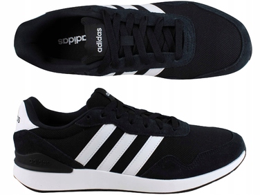 Чоловічі легкі спортивні кросівки adidas Run 60s 4.0, чорні, JR6622, 43 1/3