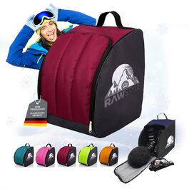 Чохол для лижних черевиків BambiniWelt Rafael K. - місткий, водонепроникний, з ручками та плечовими ременями, чорно-бордовий