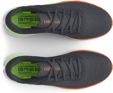 Чоловічі бігові кросівки Under Armour Charged Breeze, 42 EU, сірий Jet Gray/ Quirky Lime