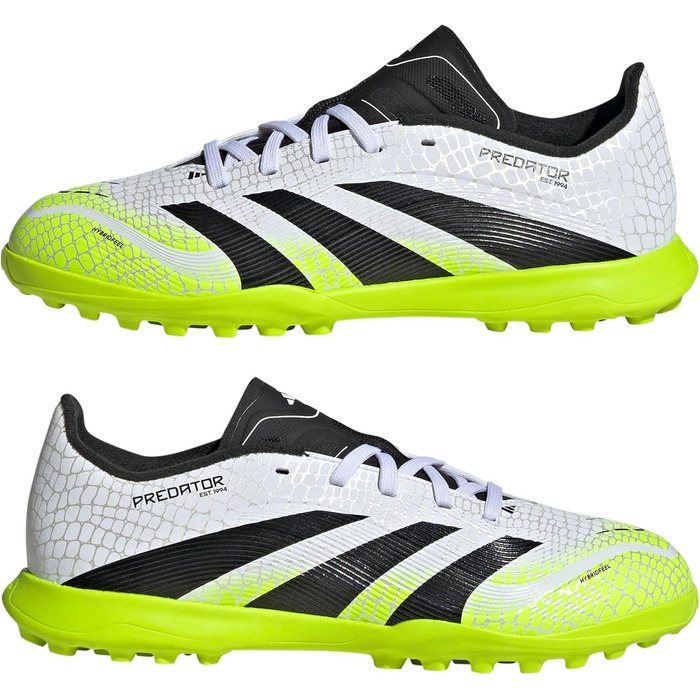Дитячі футбольні бутси adidas Predator League Turf, Cloud White/Core Black/Lucid Lemon